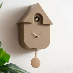 Karlsson Wandklok Modern Cuckoo Oro mocca bruin Online