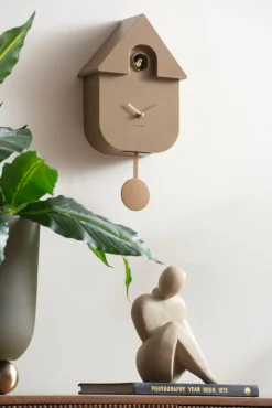 Karlsson Wandklok Modern Cuckoo Oro mocca bruin Online