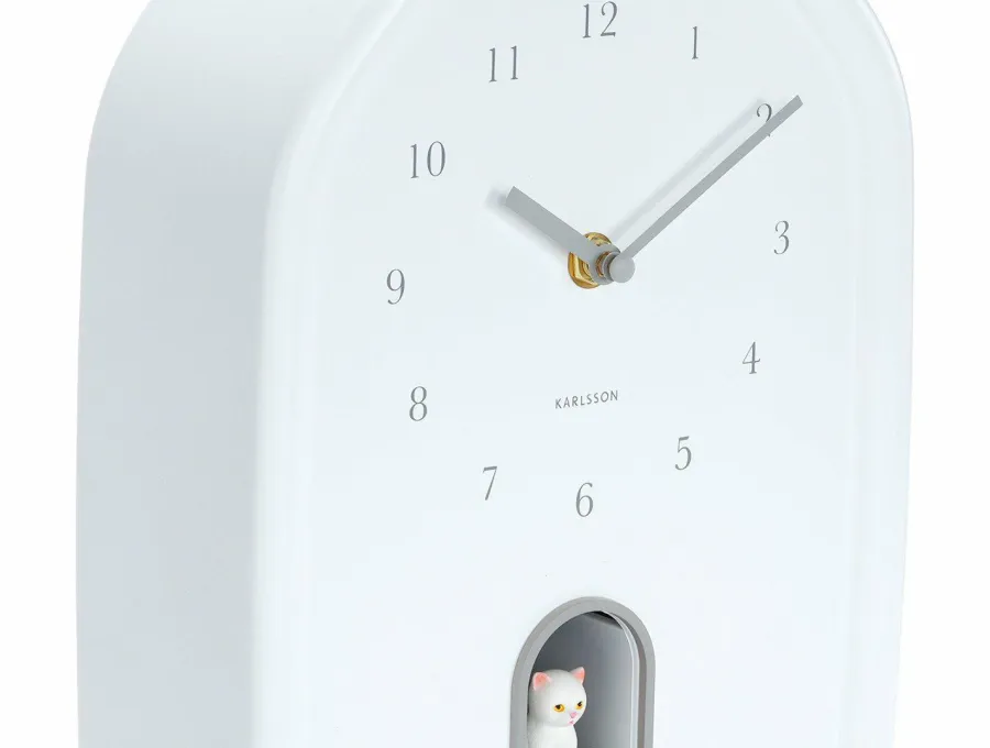 Karlsson Wandklok Modern Kitty wit Hot