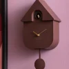 Karlsson Wandklok Modern Cuckoo Oro Earth bruin Discount