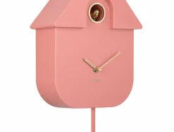 Karlsson Wandklok Modern Cuckoo Oro Roze Sale