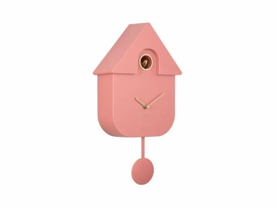 Karlsson Wandklok Modern Cuckoo Oro Roze Sale
