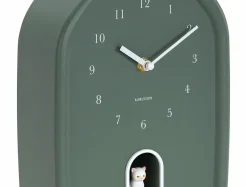 Karlsson Wandklok Modern Kitty jungle groen Clearance