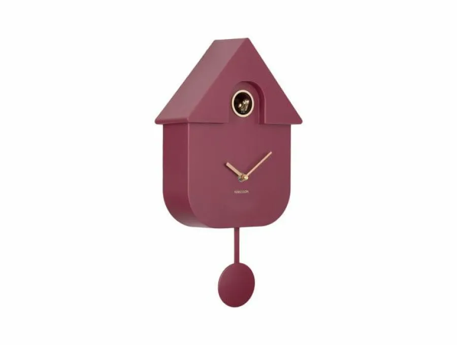 Karlsson Wandklok Modern Cuckoo Oro Mauve Sale
