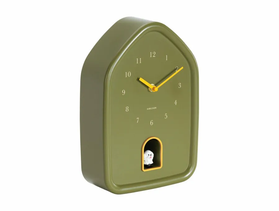 Karlsson Wandklok Modern Doggy luxury groen Discount