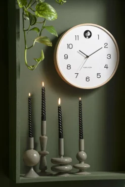 Karlsson Wandklok Natural Cuckoo wit Ø 31.5 cm Discount