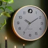 Karlsson Wandklok Natural Cuckoo muisgrijs Ø 31.5 cm