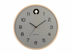 Karlsson Wandklok Natural Cuckoo muisgrijs Ø 31.5 cm