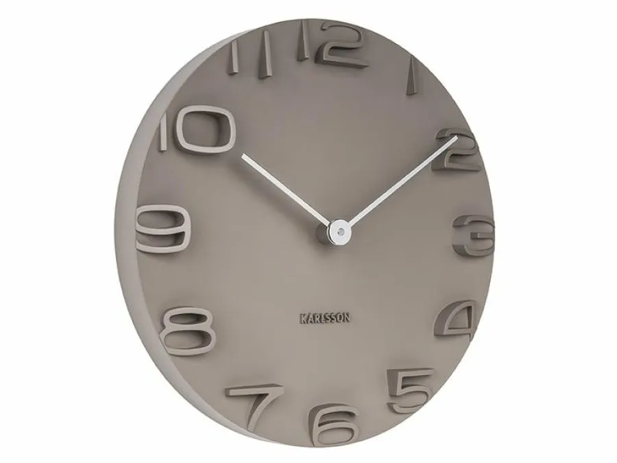 Karlsson Wandklok On The Edge grey Ø 42 Outlet