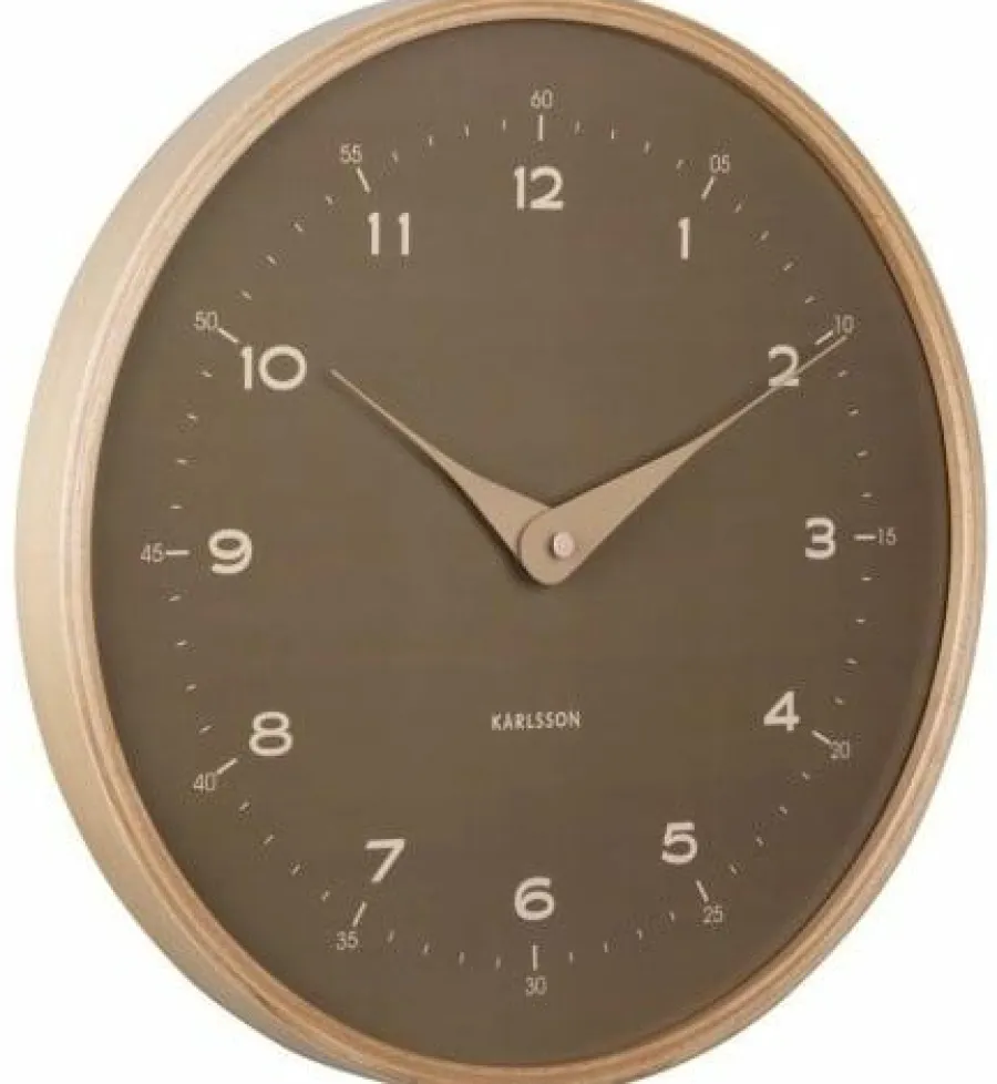 Karlsson Wandklok Osado Dome mosgroen New