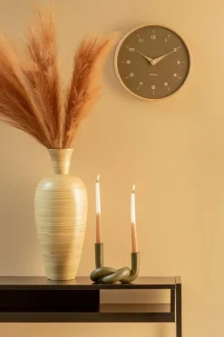 Karlsson Wandklok Osado Dome mosgroen New