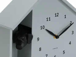 Karlsson Wandklok Peeking Doggy muisgrijs Sale