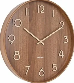 Karlsson Wandklok Pure Large donkerbruin Ø 60 cm Online