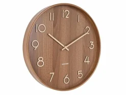 Karlsson Wandklok Pure Large donkerbruin Ø 60 cm Online
