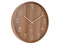 Karlsson Wandklok Pure Large donkerbruin Ø 60 cm Online