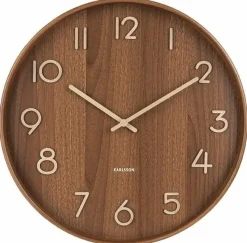 Karlsson Wandklok Pure Medium Dark Wood Ø 40 cm New