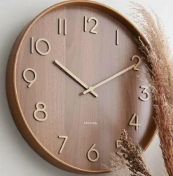 Karlsson Wandklok Pure Medium Dark Wood Ø 40 cm New