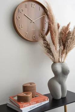 Karlsson Wandklok Pure Medium Dark Wood Ø 40 cm New