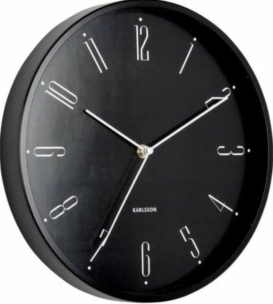 Karlsson Wandklok Regal Numbers zwart Hot