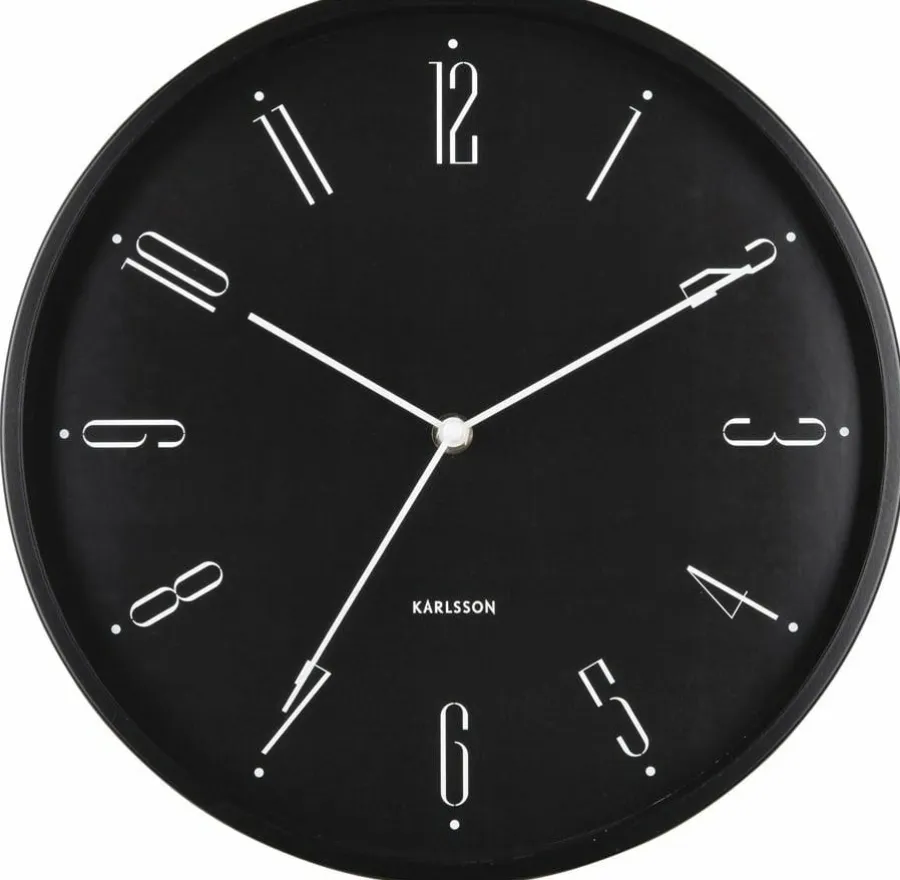 Karlsson Wandklok Regal Numbers zwart Hot