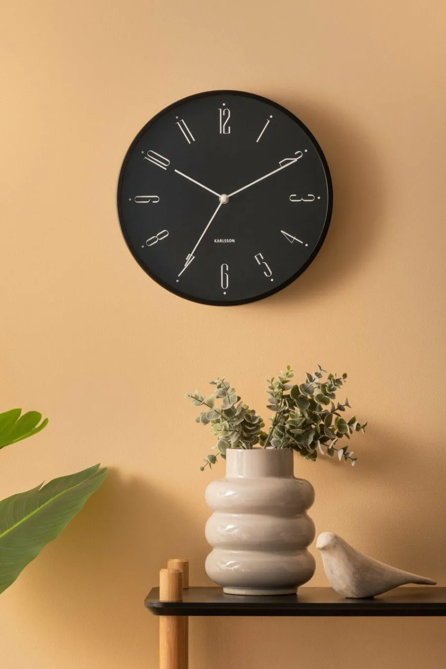 Karlsson Wandklok Regal Numbers zwart Hot