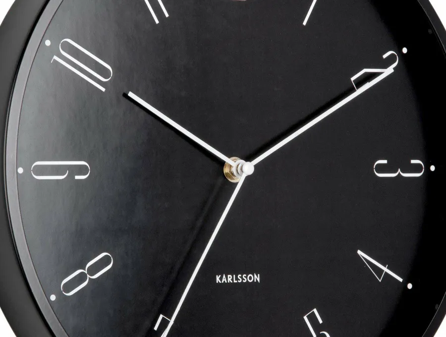 Karlsson Wandklok Regal Numbers zwart Hot