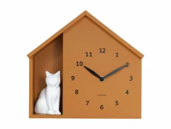 Karlsson Wandklok Sitting Cat okergeel Sale
