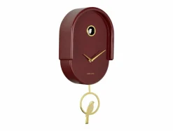Karlsson Wandklok Tweet burgundy New