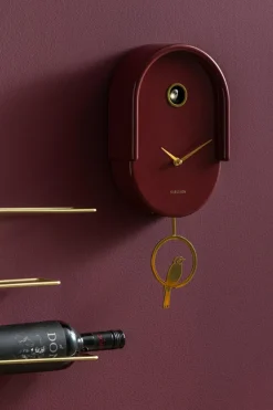 Karlsson Wandklok Tweet burgundy New