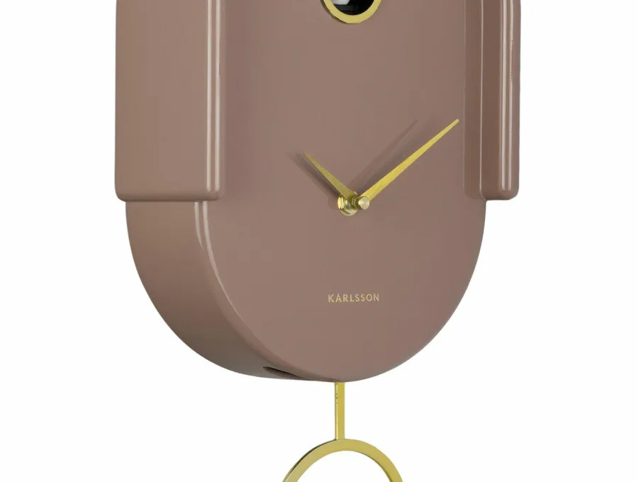 Karlsson Wandklok Tweet mocca bruin