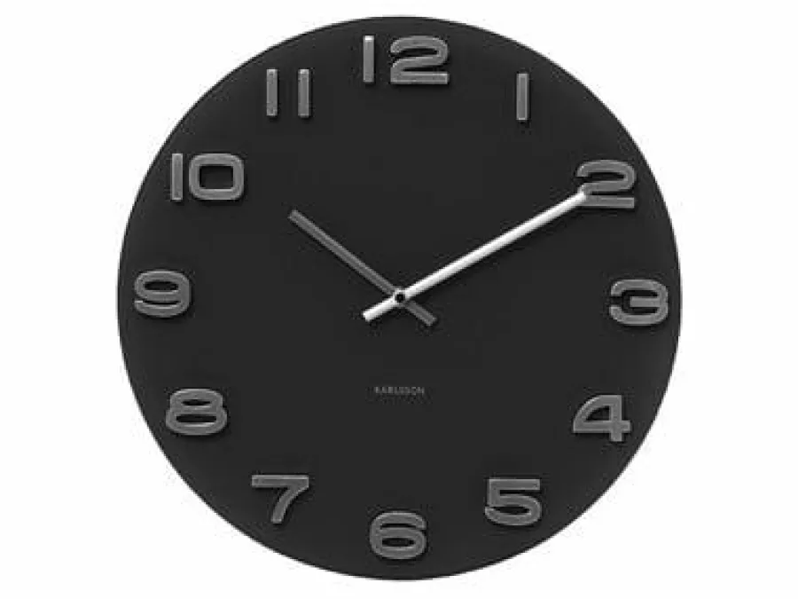 Karlsson Wandklok Vintage Round zwart Ø 35 cm Discount