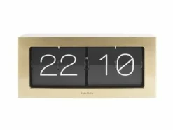 Karlsson Wand-/Tafelklok Boxed Flip XL goud Outlet