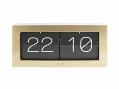 Karlsson Wand-/Tafelklok Boxed Flip XL goud Outlet
