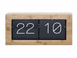 Karlsson Wand-/Tafelklok Boxed Flip XL Bamboo Sale