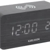 Karlsson Wekker Block met telefoonoplader LED zwart Hot