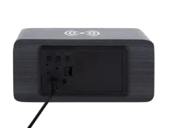 Karlsson Wekker Block met telefoonoplader LED zwart Hot