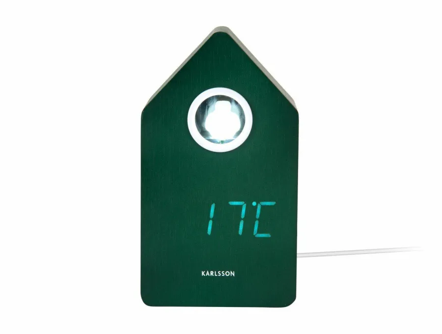 Karlsson Wekker Cuckoo LED retro groen Hot