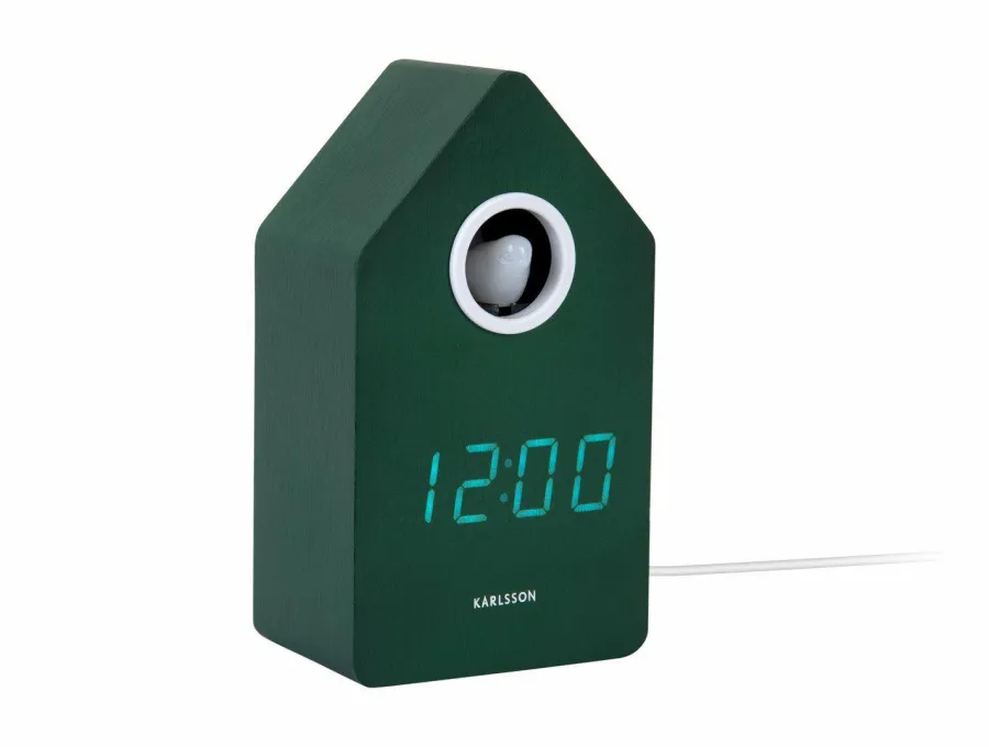 Karlsson Wekker Cuckoo LED retro groen Hot