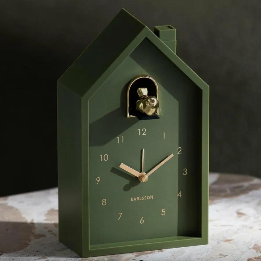 Karlsson Wekker Modern Cuckoo Oro luxury groen Discount