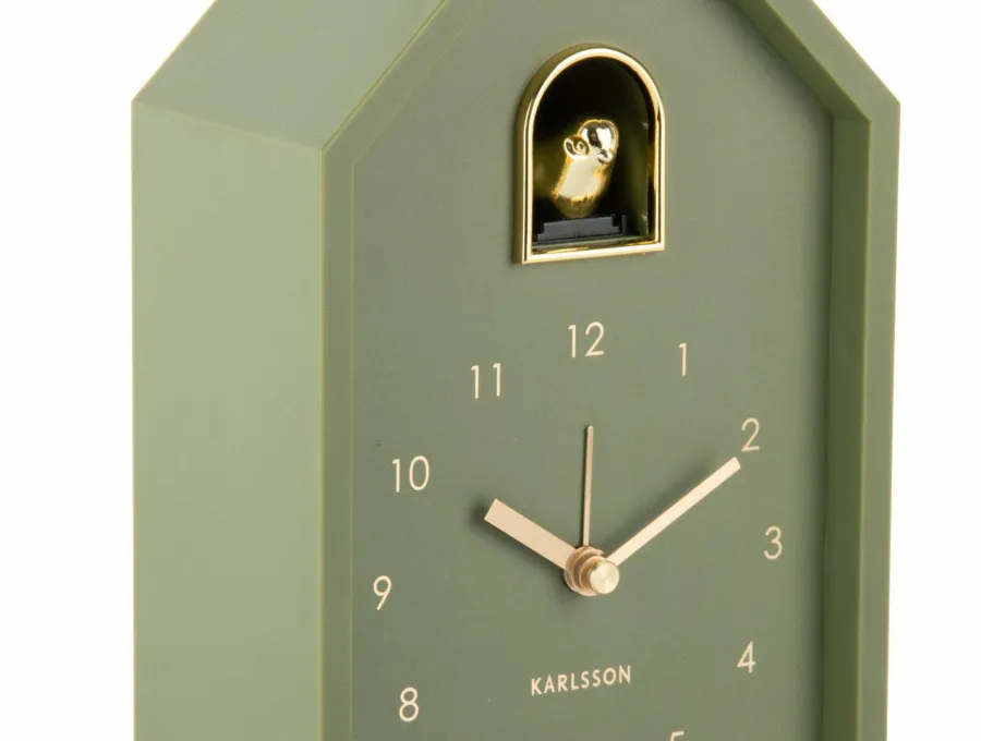Karlsson Wekker Modern Cuckoo Oro luxury groen Discount