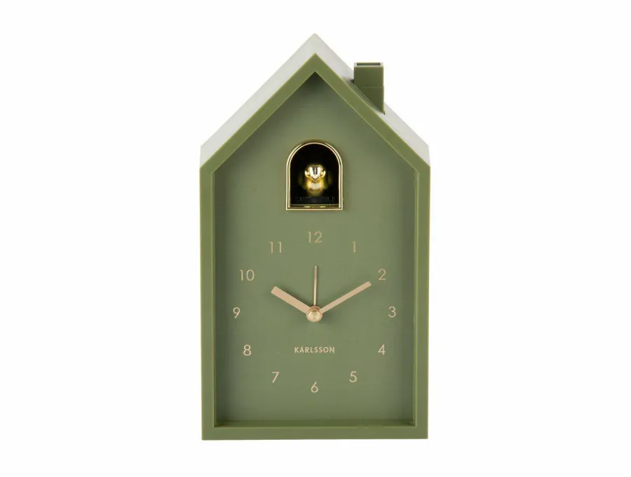 Karlsson Wekker Modern Cuckoo Oro luxury groen Discount