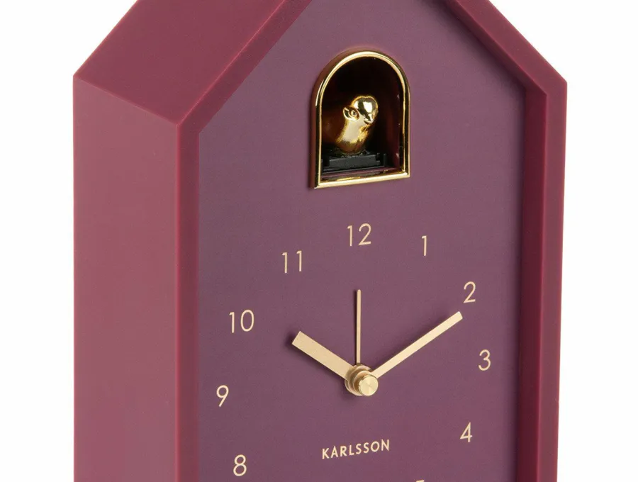 Karlsson Wekker Modern Cuckoo Oro donker mauve Outlet