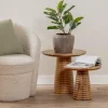 Leitmotiv Bijzettafel Force striped groot mango Online