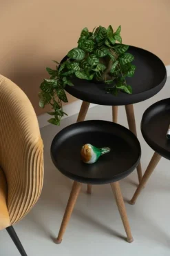 Leitmotiv Bijzettafel set van 3 Tripod met mangohouten poten Online