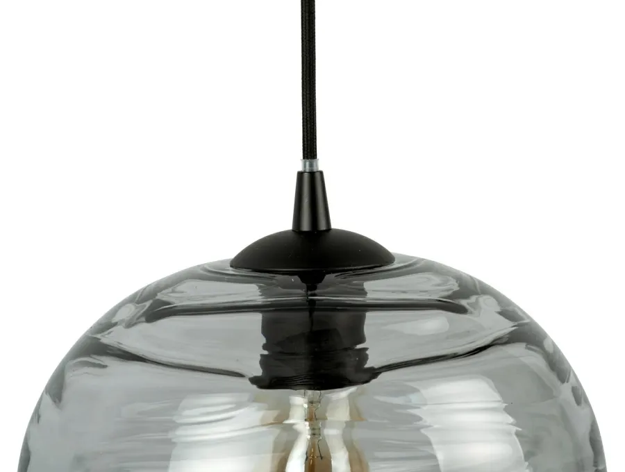 Leitmotiv Hanglamp Glamour Globe glas smoke Discount