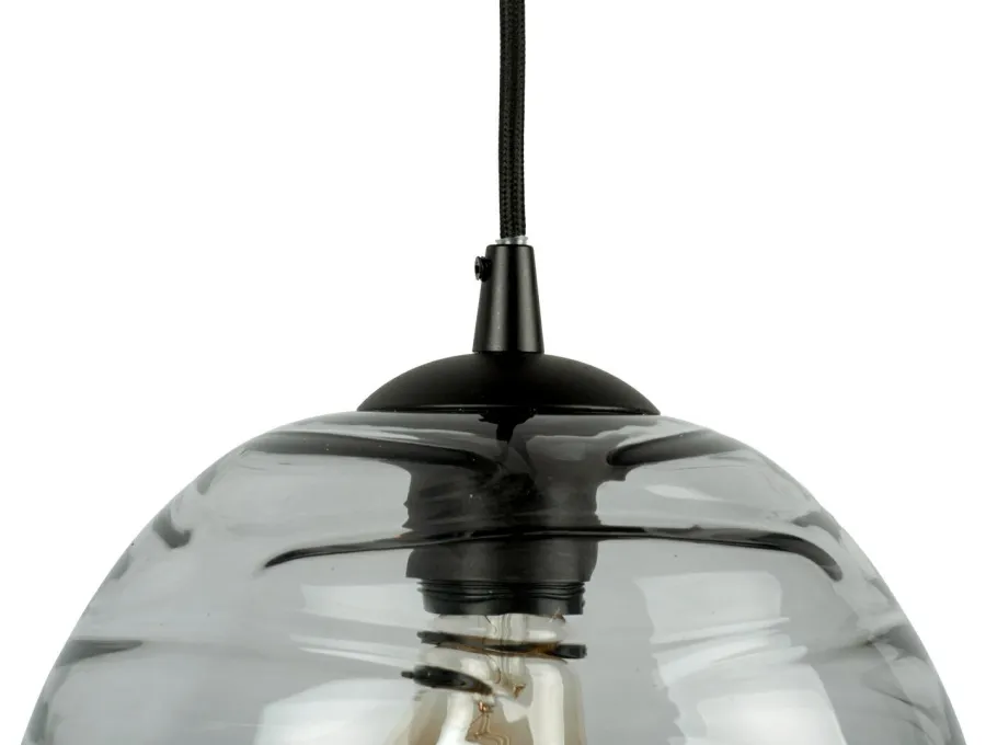 Leitmotiv Hanglamp Glamour Cone glas smoke Hot