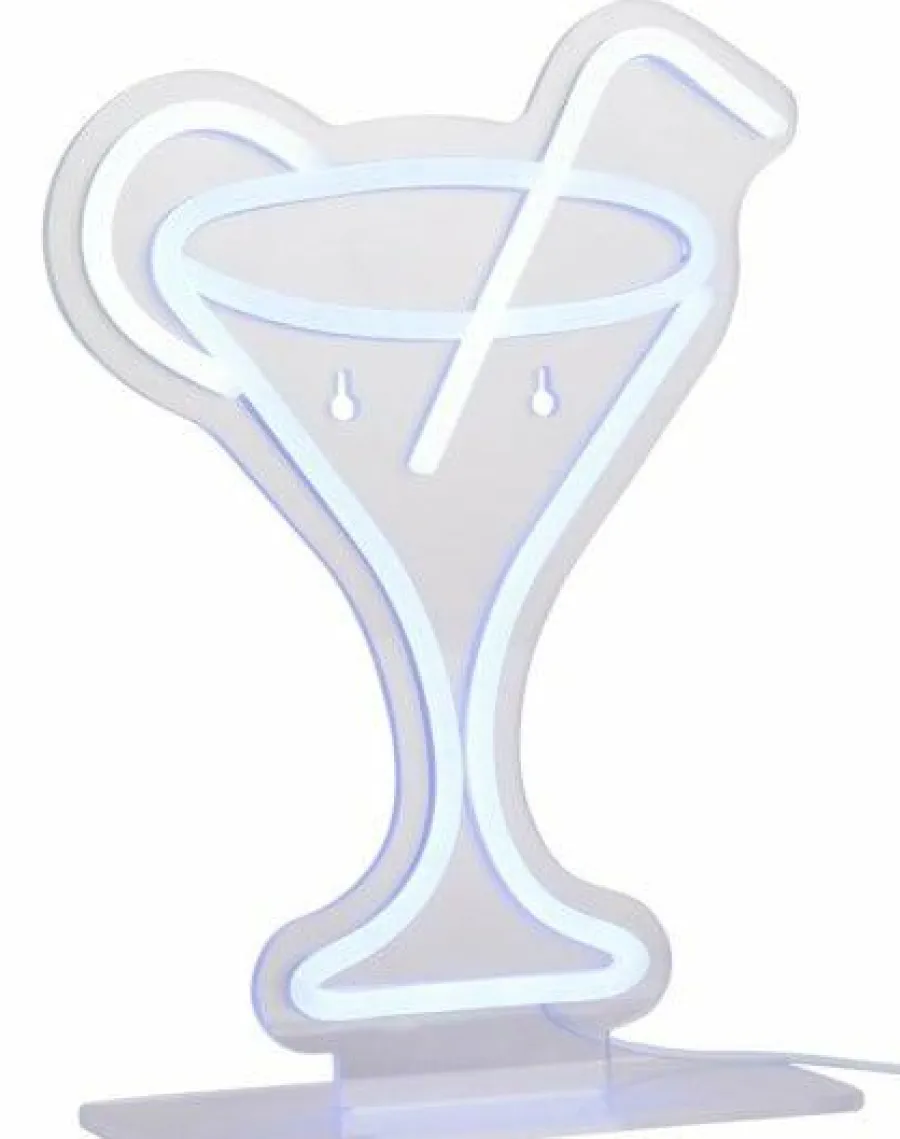 Leitmotiv Neon licht Cocktail met blauw rietje Online