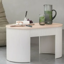 Leitmotiv Salontafel Estriado zacht warm grijs Sale
