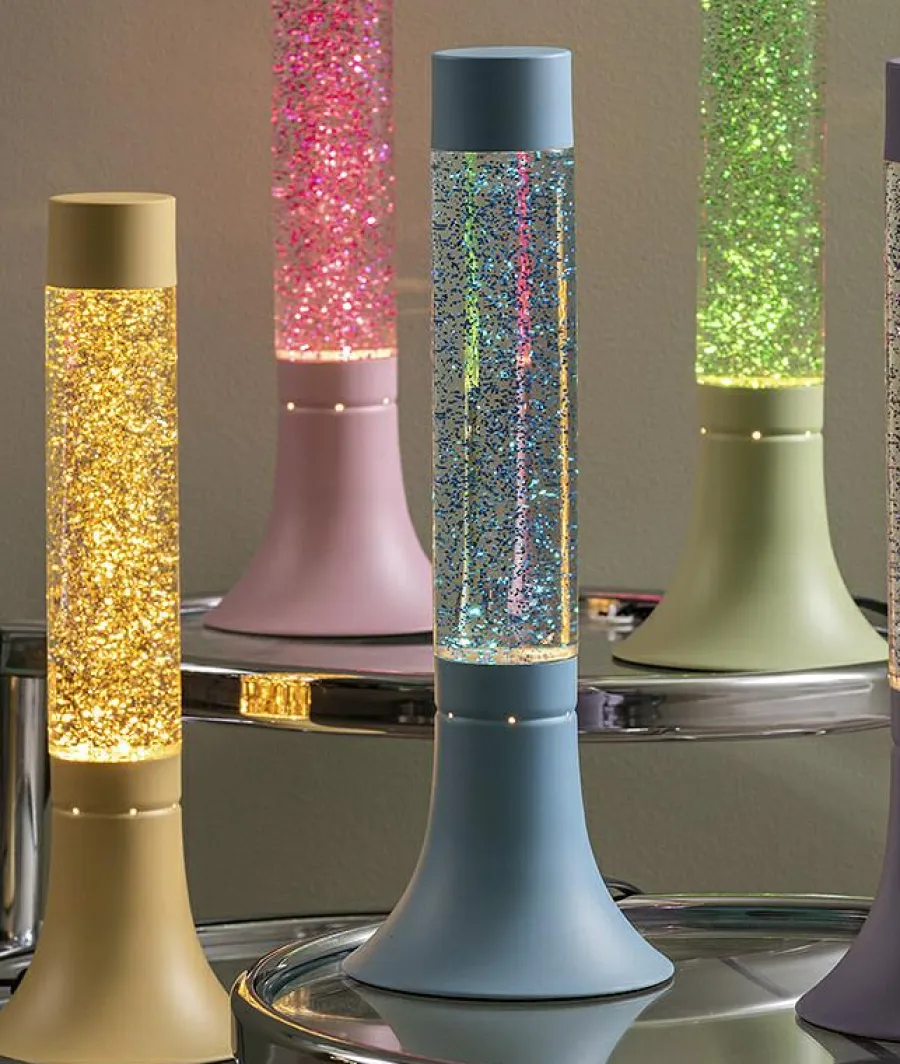Leitmotiv Tafellamp Astro Glitter zacht geel met helder geel glitter Clearance