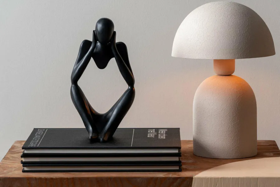 Leitmotiv Tafellamp Boaz warm grijs Outlet